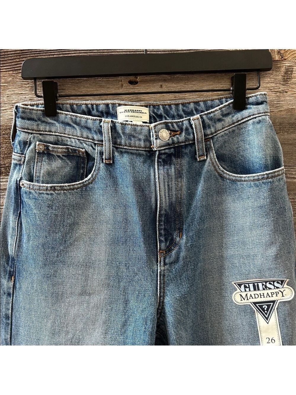 Madhappy X Guess The Boyfriend Jeans Collaboration in Light Wash Sz 26 NWT - Picture 4 of 12